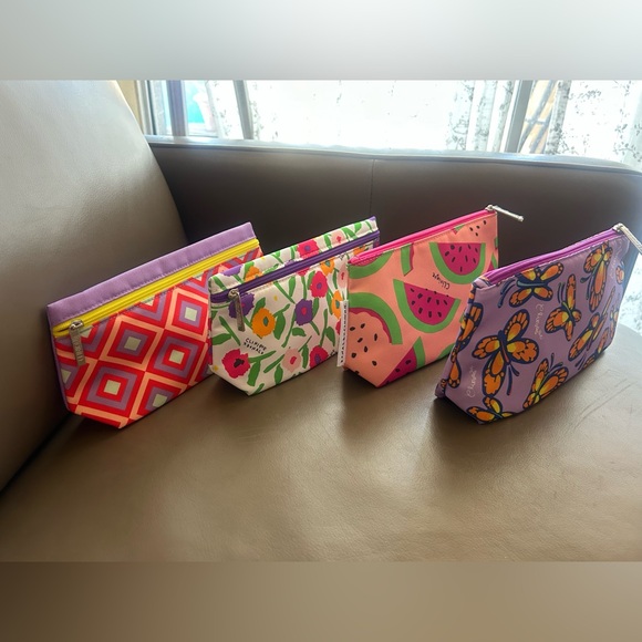 Clinique Butterfly, Watermelon,Flowers and Patterns Cosmetic Bags💜Set of 4! - Picture 3 of 17